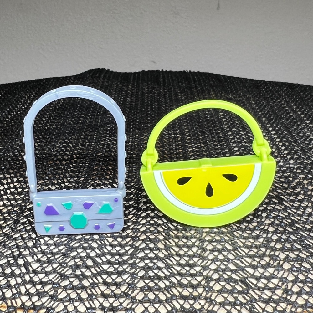 Boxy Girls Silicone Purses Set (2) Watermelon Slice Grey Geometric Jay at Play